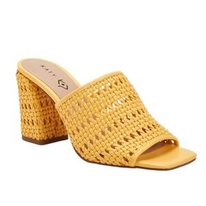 Katy Perry the‎ Tana Slide Heel Pineapple Gold Wicker